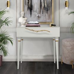 Консоль Арт Колор matte Классик Голд Белый опал матовый