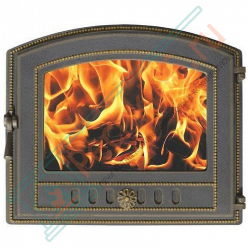 Дверца каминная чугунная 224, бронза (Везувий) в Кирове