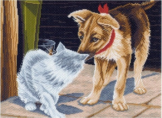 "Знакомство"-0857 канва с рисунком