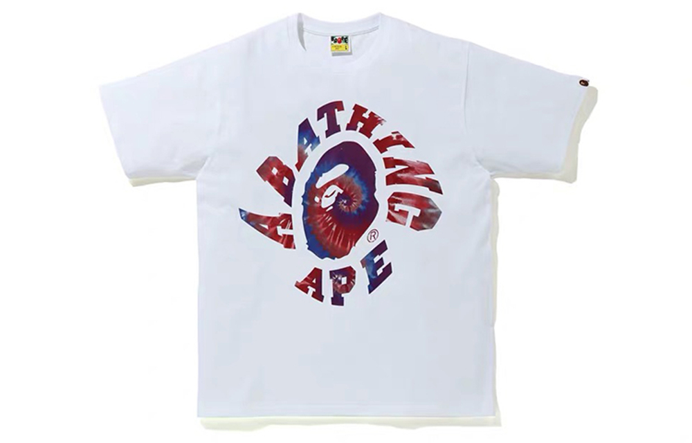 A Bathing Ape Tie Dye Twist College Tee