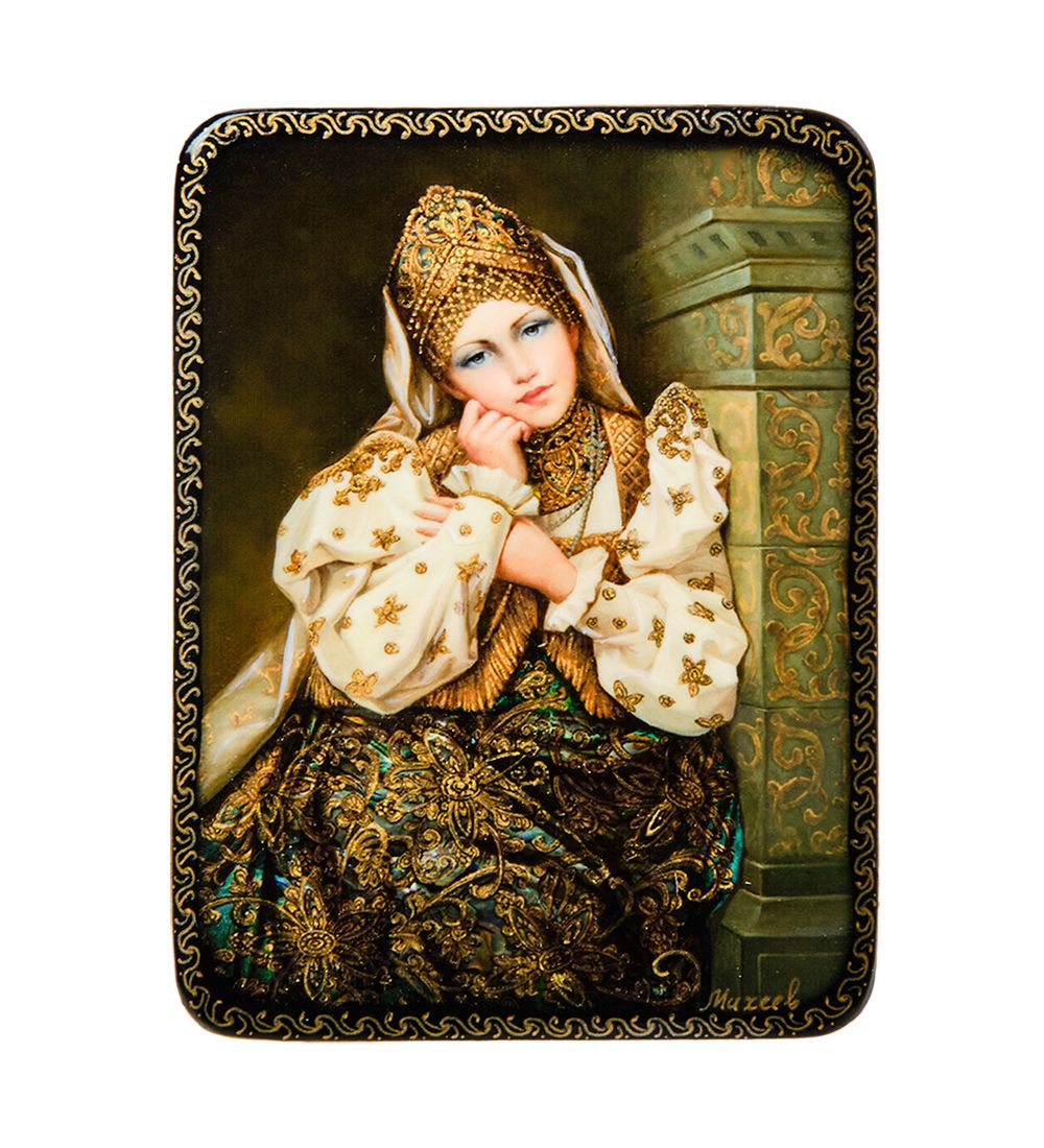 ШК-19/20-B Шкатулка в технике декупаж «У камина» (10х8х3,5)