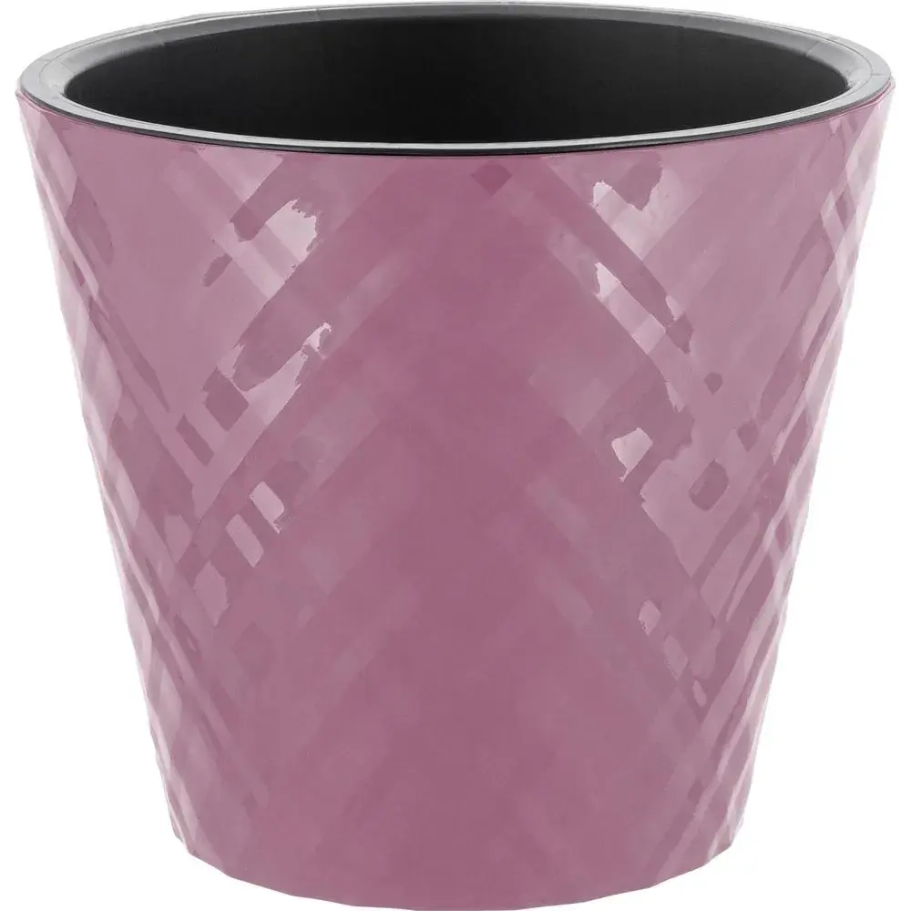 Горшок для цветов InGreen Manhattan D160мм, 1,6 л c дренажной вставкой, морозная слива