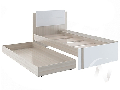 Кровать Walker М14 (ясень шимо светлый/белый)