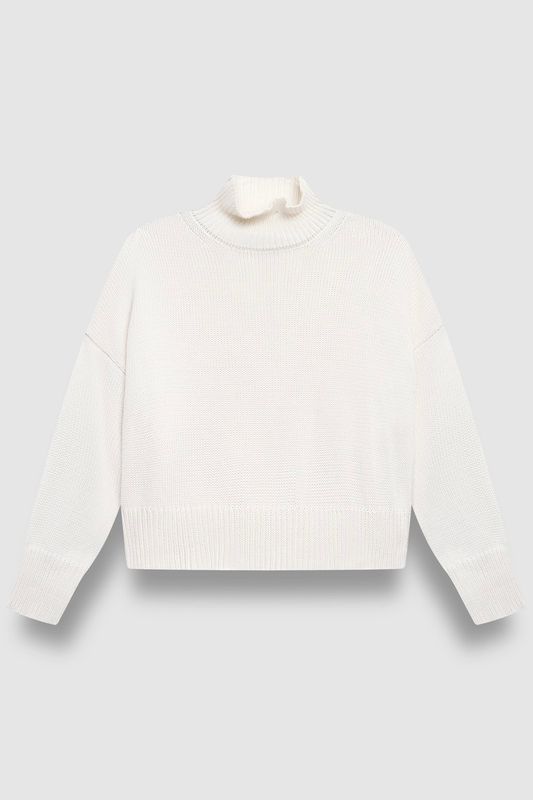 Свитер вязаный, молочный