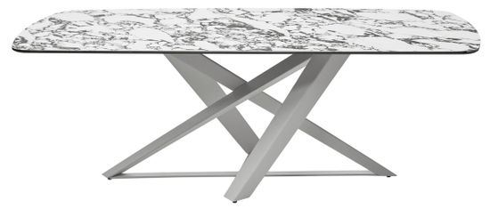 Стол VICENZA 220 BULGARI WHITE, керамика / белый