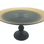 Тарелка на ножке 28см «Барокко блэк»