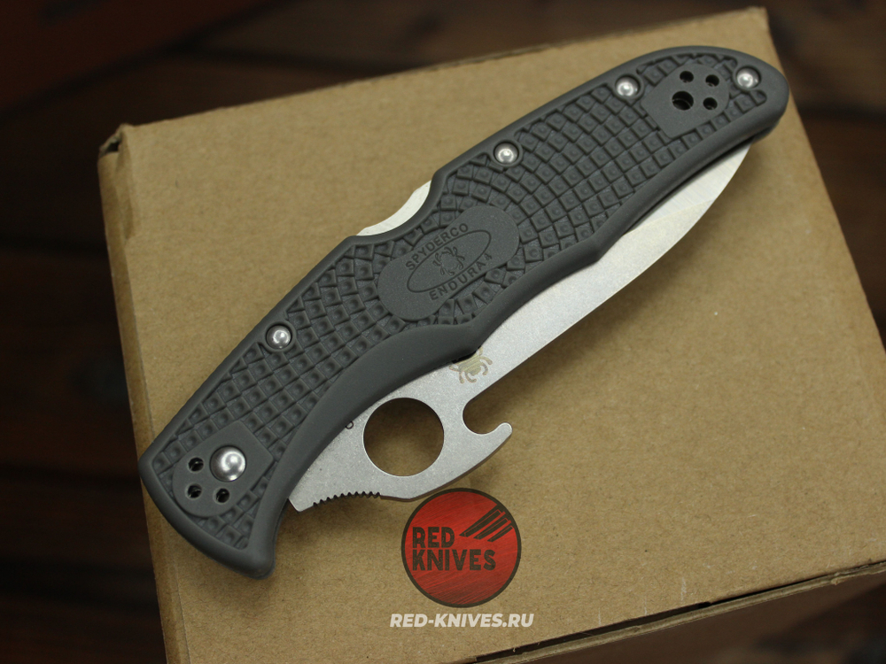 Нож Spyderco Endura 4 Emerson Wave - рук. серая (версия 2024г.) RK-500