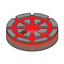 Резиновая накладка (РТИ-СЕРВИС 1008К) для подъемников "OMA", кордированная