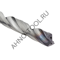 Сверло 15.8мм монолитное твердосплавное 12D с подводом СОЖ. SP-P801121580 VHM AHNO