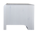 Тумба под телевизор 120х49х58 Мадейра из массива сосны с ящиком, на ножках, белая