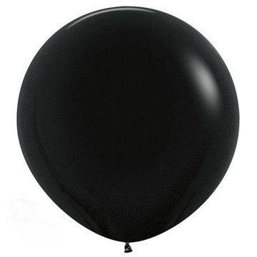 Черный шар 60/90 см на атласной ленте