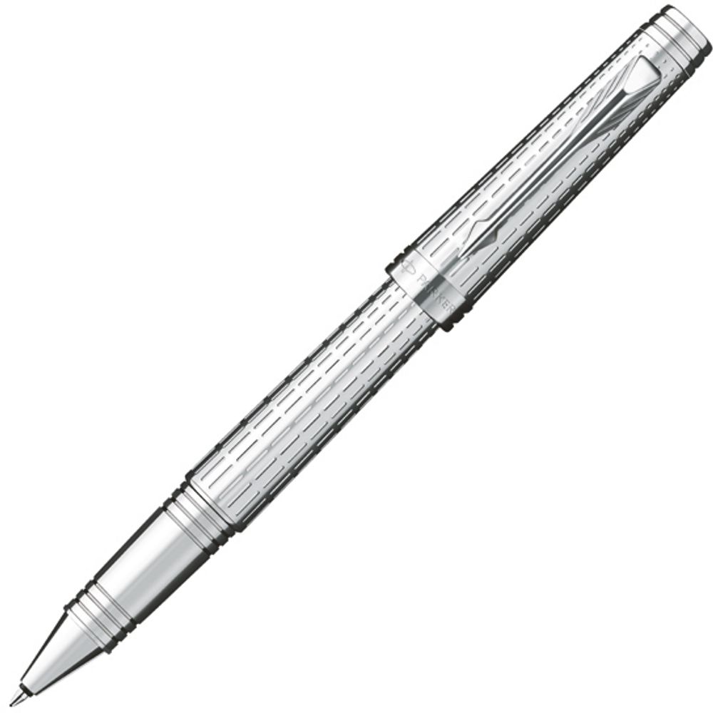 Роллерная ручка Parker Premier, цвет - серебро