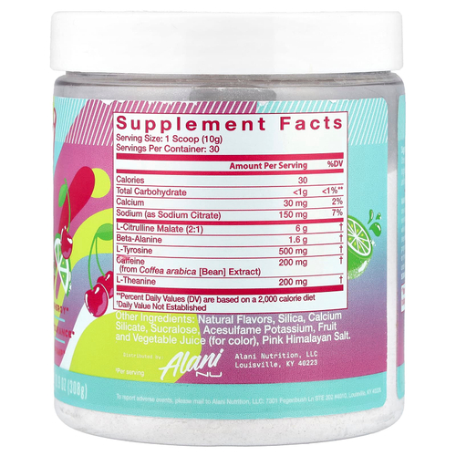 Alani Nu, предтренировочный комплекс, вишня, 308 г (10,9 унции)