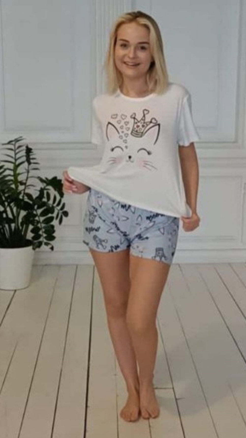 Пижама шорты и футболка В0020