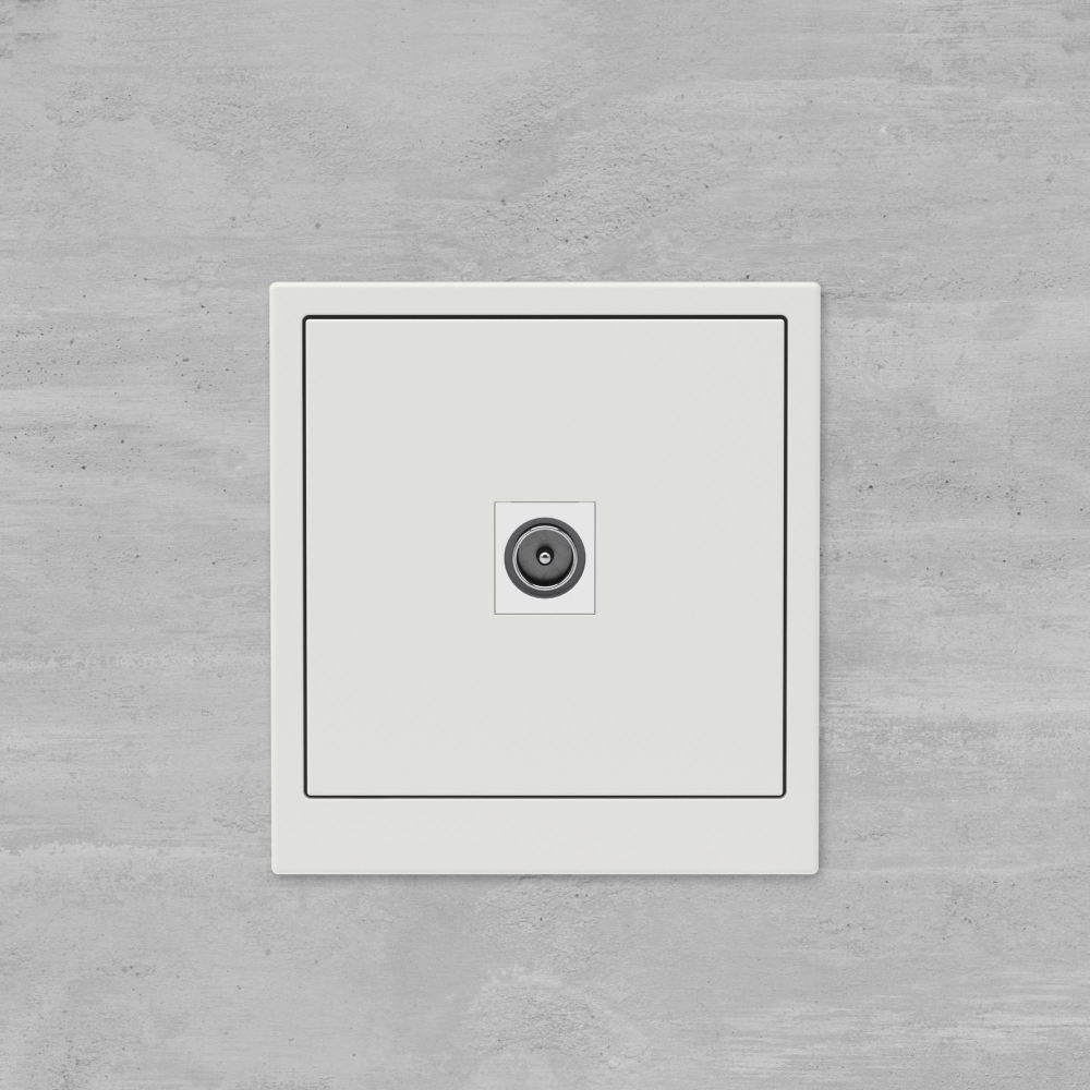 Розетка TV одиночная, KANT, белый песок