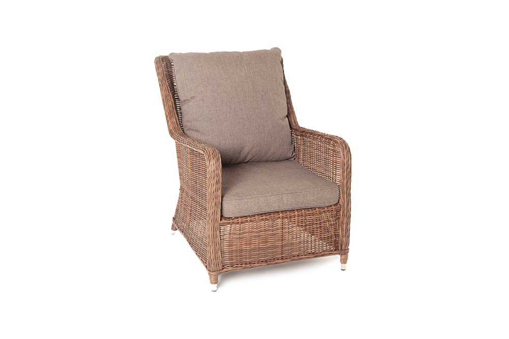 "Гляссе" кресло плетеное из искусственого ротанга, цвет коричневый