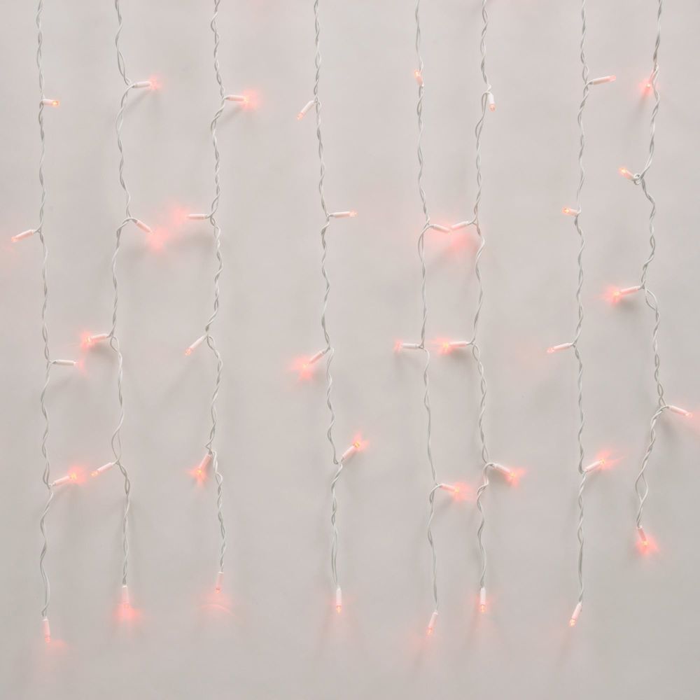 ULD-C2030-240-TWK RED IP67 Занавес светодиодный с эффектом мерцания. 3х2м. Соединяемый. 240 светодиодов. Красный свет. Провод белый. TM Uniel.