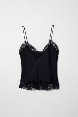 ZARA X KATE MOSS ШЕЛКОВЫЙ ТОП, ЧЕРНЫЙ