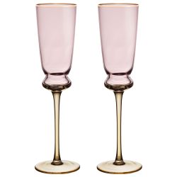 НАБОР БОКАЛОВ ДЛЯ ШАМПАНСКОГО "TWIST & SHINE" PINK, 2 ШТ/210 МЛ