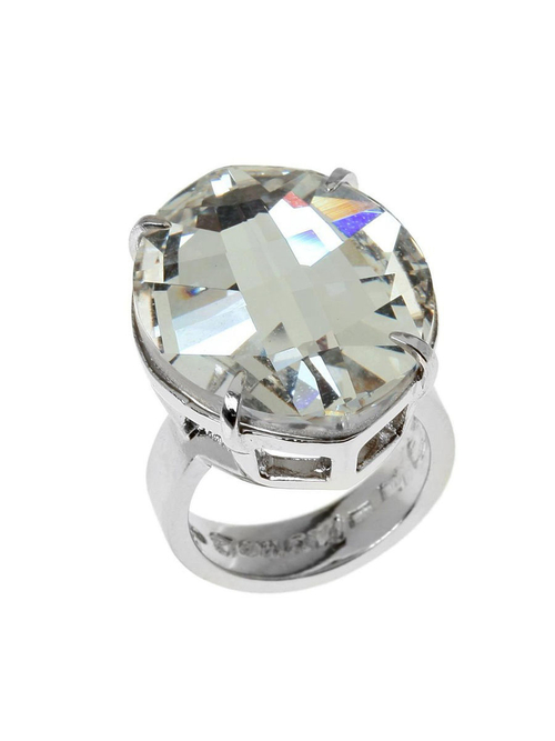 "Боялва" кольцо в родиевом покрытии из коллекции "Грани" от Jenavi