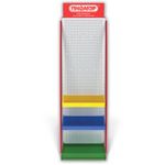 Стойка для размещения товара напольная ПИФАГОР, 2050x600x500 мм, 25 крючков, 3 полки, металл, 504878