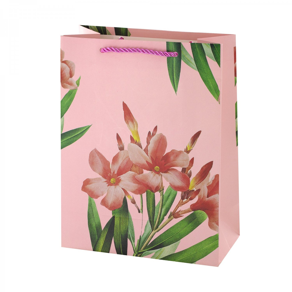 Пакет подарочный бумажный Alingar, (L+) 26х32х10 см, вертикальный, "Весенние цветы", матов. ламинация, тиснение, ассорти
