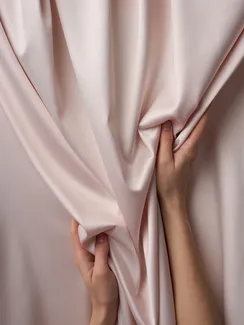 Атлас-стрейч бельевой арт. 1007, Китай, серебристый пион 168