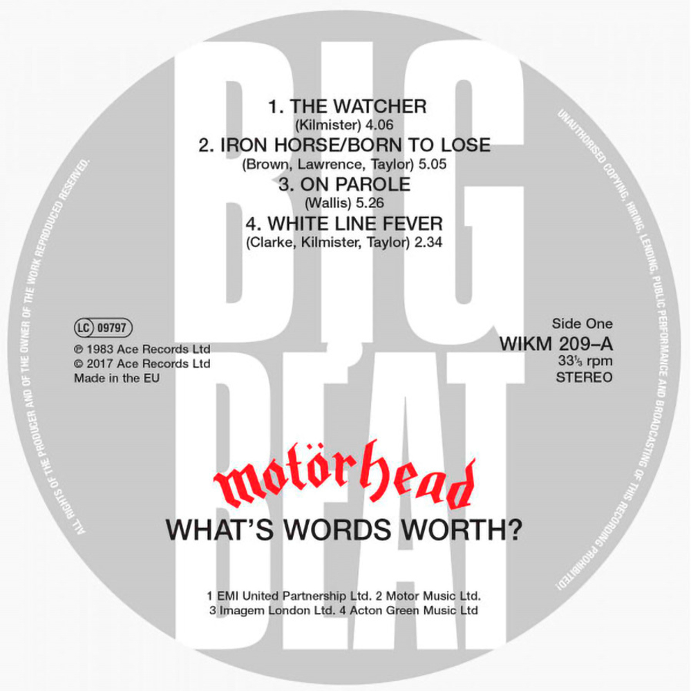 Motorhead / What's Words Worth? (Recorded Live 1978)(Coloured Vinyl)(LP)