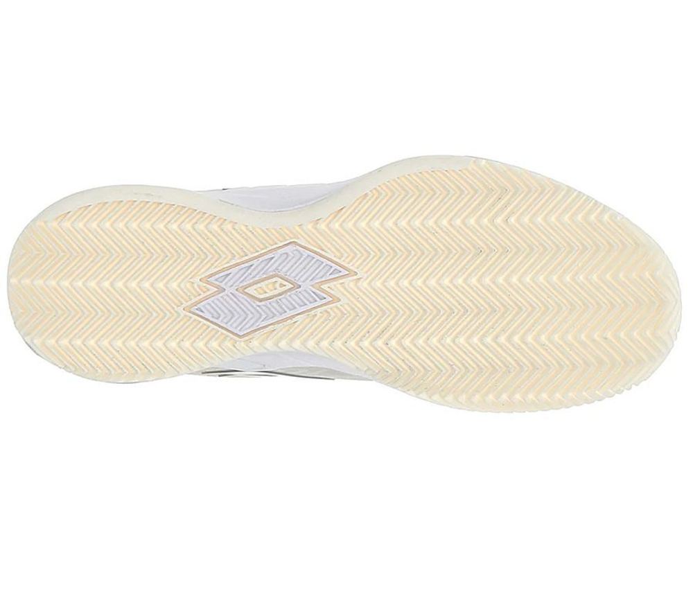 Женские теннисные кроссовки Lotto Mirage 100 II Clay - all white/warm taupe