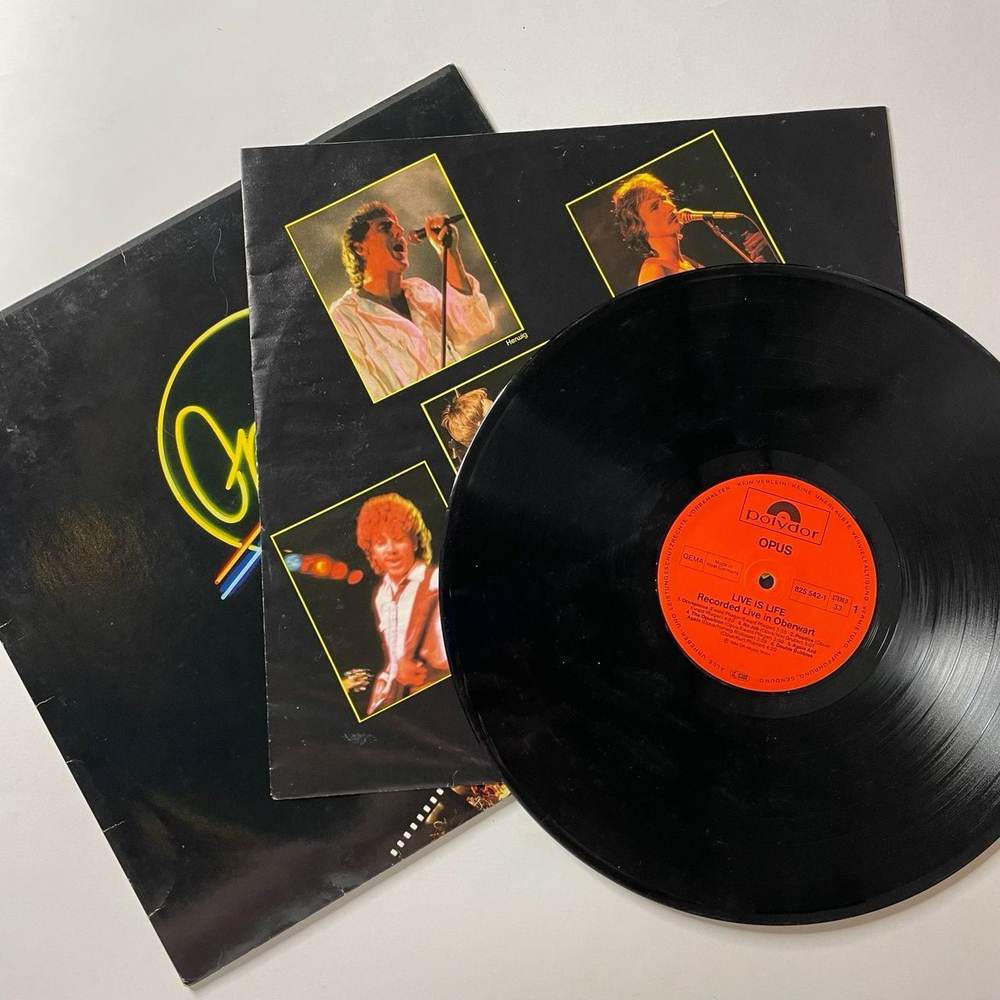 Винтажная виниловая пластинка LP Opus Live Is Life (Germany 1984) Double Bubbles