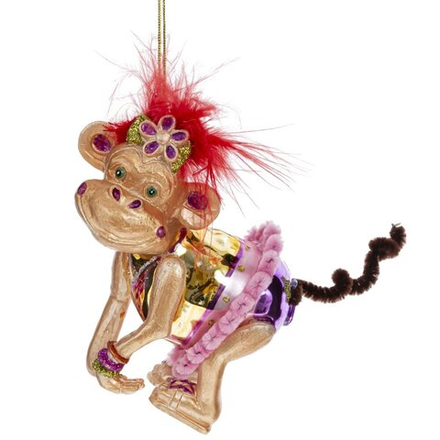 GAEM Украшение новогоднее "Обезъянка, L13 W5,5 H10 см