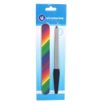 Маникюрный набор на блистере, 2 предмета «Ultramarine» (пилка металлическая и пилка наждачная радуга)