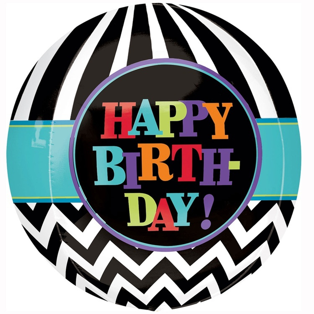 Шар Сфера 3D Happy birthday