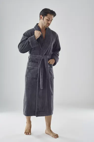 Халат мужской махровый 1400 графит Nusa