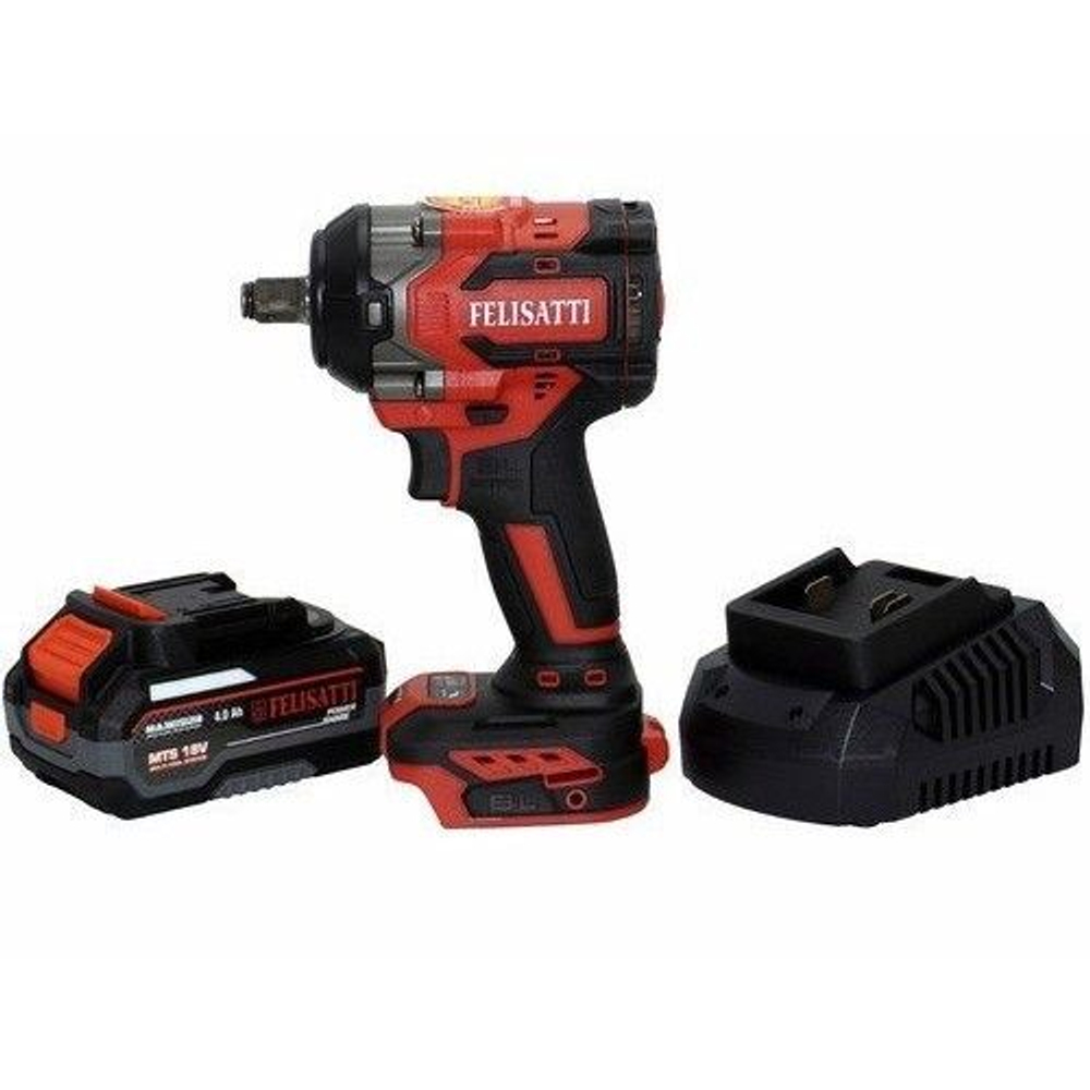 Ударный аккумуляторный гайковерт FELISATTI FT15838 М-серия (2х4А/ч, 650Нм) в кейсе