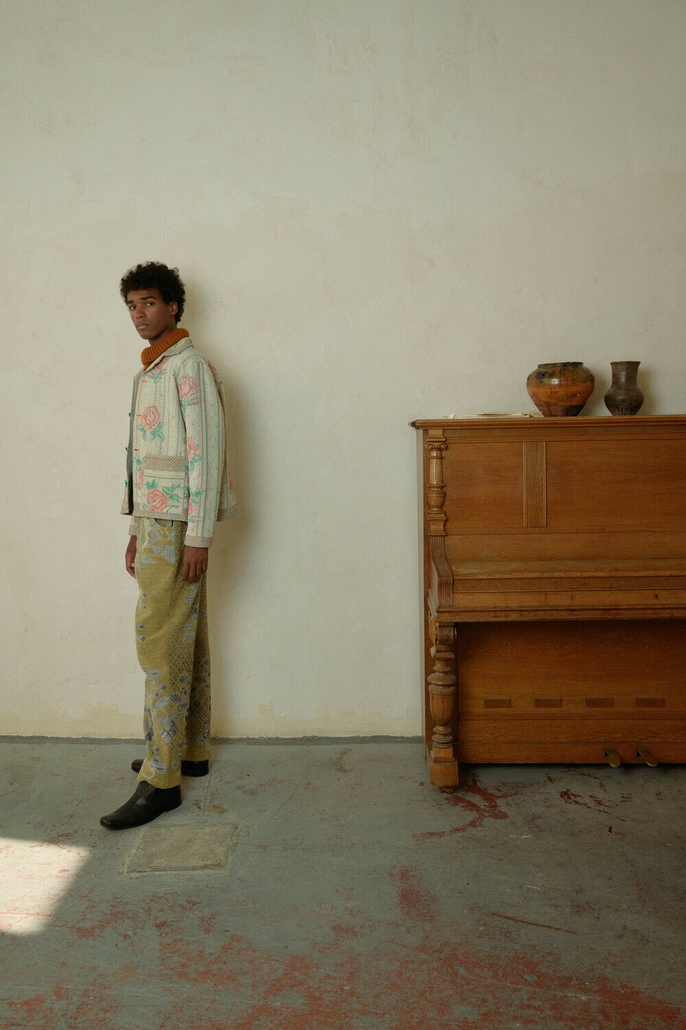 Куртка Soeurs с Красными Розами / Rose бежевая