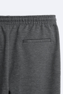 ZARA БРЮКИ EASY CARE С ПОЯСОМ НА ШНУРКЕ, АНТРАЦИТОВО-СЕРЫЙ