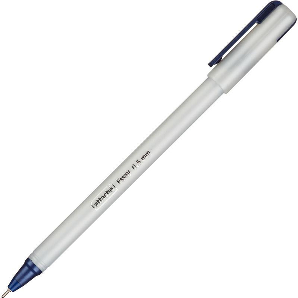 Ручка шариковая Attache Essay, 0,5мм, синий стерж., белый корпус