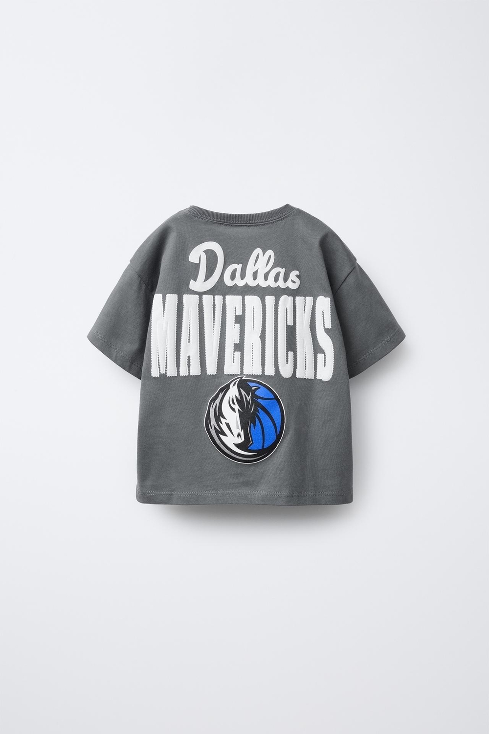 ZARA ФУТБОЛКА С ПРИНТОМ NBA ©DAHLES MAVERICKS, МЯГКИЙ СЕРЫЙ