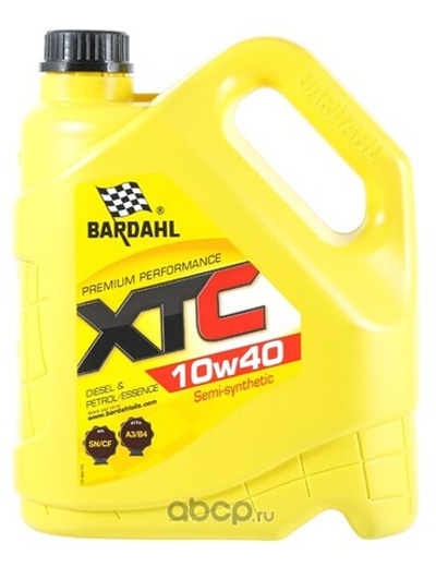 BARDAHL XTC 10W40 CF/SN A3/B4 Масло моторное синтетическое 4L