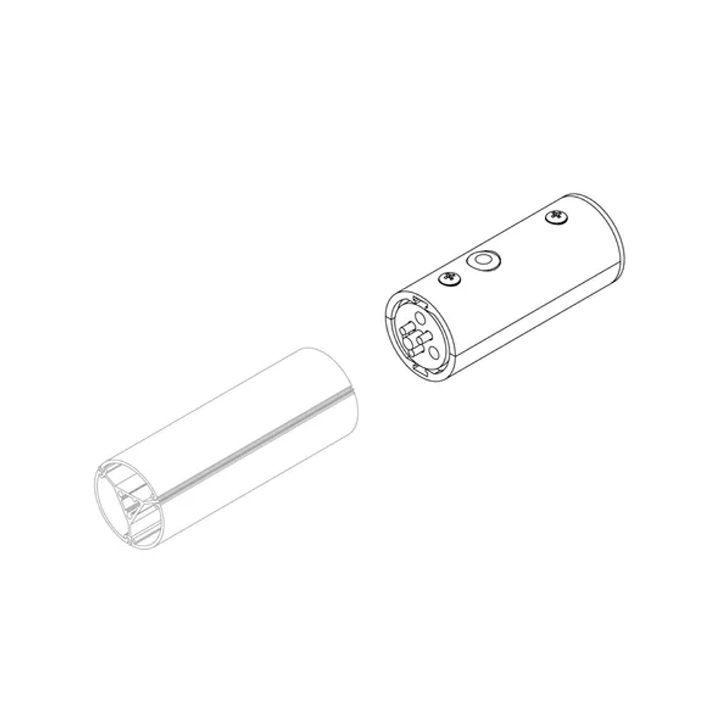 Заглушка ROUND-D36-360 BLACK с отверстием (Arlight, Металл) 050534