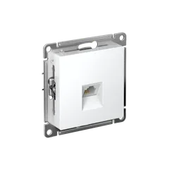 Розетка телефонная 1-м СП AtlasDesign RJ11 механизм бел. SE ATN000181