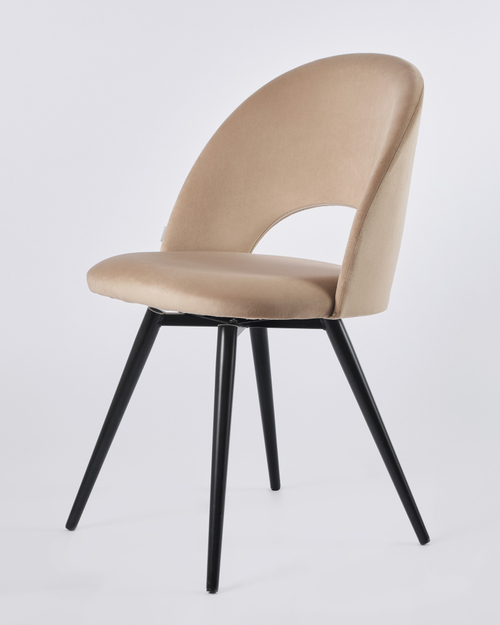 Стул MyFar Бенедикт поворотный капучино велюр (комплект 2 шт) MF1012-2