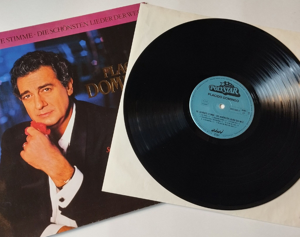 Винтажная виниловая пластинка LP Placido Domingo Die Schonste Stimme Die Schonsten Lieder Der Welt (Germany 1989)