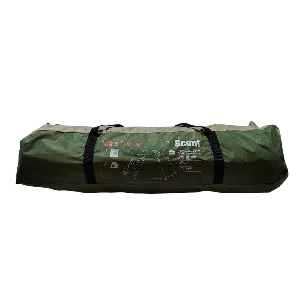 Палатка двухместная с увеличенным тамбуром BTrace Scout 2+ (290х220х120 см)