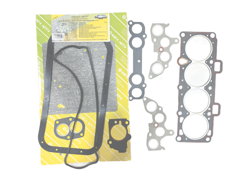 Набор прокладок двигателя ВАЗ 2111 (8 кл.) (полный)"ВАТИ-АВТО" Стандарт ( ОЕ 2111bsiva )