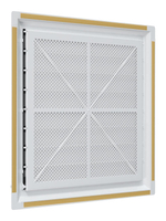 Решетка вентиляционная AIRVENT регулируемая жалюзи 402х442 пластик ERA