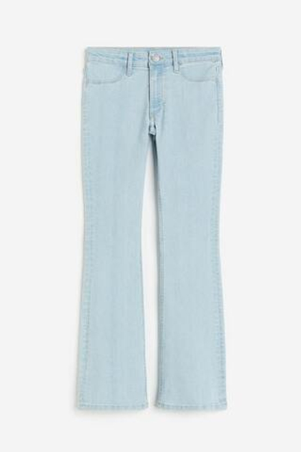 H&M Джинсы Flared Leg с заниженной талией, голубой