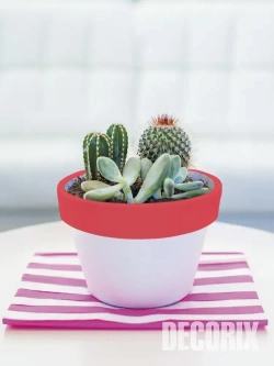 Краска аэрозольная розовая флуоресцентная матовая DECORIX - эмаль акриловая в баллончике для любых поверхностей 520 мл