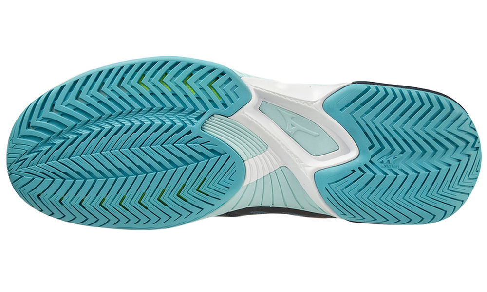 Теннисные кроссовки Mizuno Wave Exceed Tour 5 AC - collegiate blue/soleil/tanager turquoise